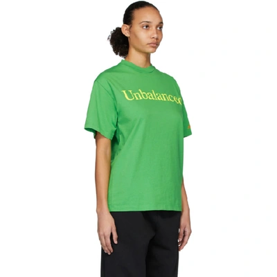 Shop Aries Green New Balance Edition 'unbalanced' T-shirt