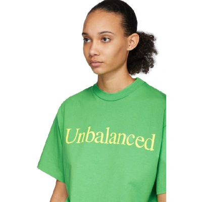 Shop Aries Green New Balance Edition 'unbalanced' T-shirt
