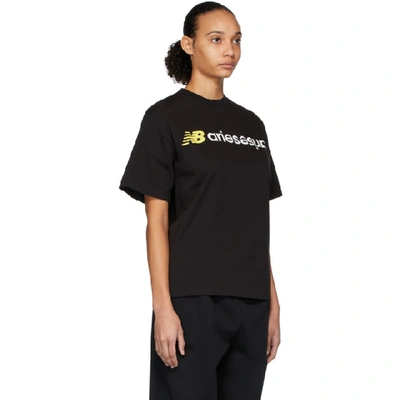 Shop Aries Black New Balance Edition Logo T-shirt