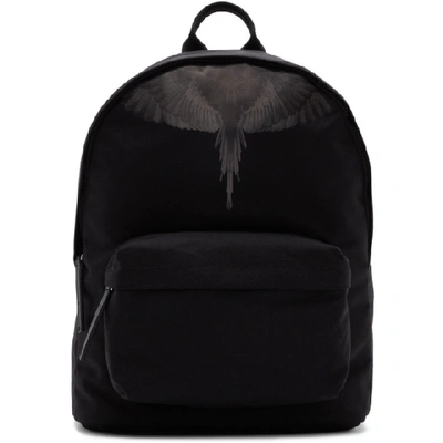 Shop Marcelo Burlon County Of Milan Black Wings Backpack In Black Black