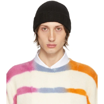 Shop The Elder Statesman Black Fisher Bob Beanie