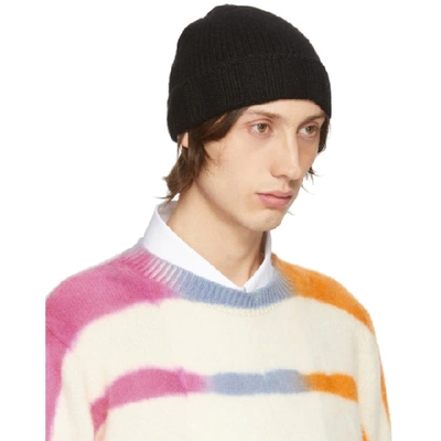 Shop The Elder Statesman Black Fisher Bob Beanie