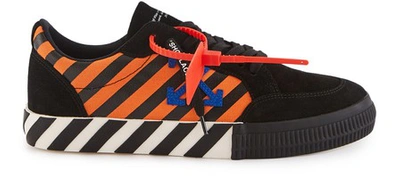 Shop Off-white Diag Low Vulcanized Trainers In Orange Blue