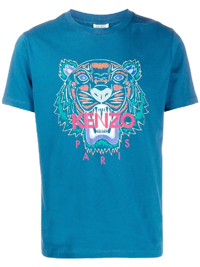 Shop Kenzo Holiday Capsule Tiger T-shirt In Blue