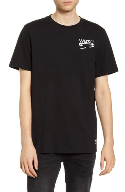Shop Wesc Max Safety Pin T-shirt In Black