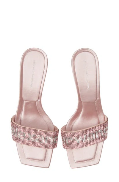 Shop Alexander Wang Jessie Crystal Kitten Heel Sandal In Pink