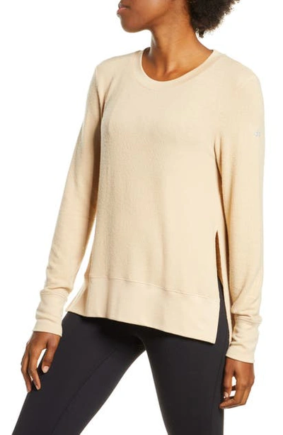 Shop Alo Yoga 'glimpse' Long Sleeve Top In Putty