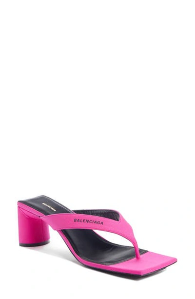 Shop Balenciaga Square Toe Sandal In Lipstick Pink