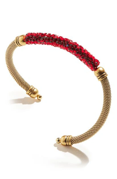 Shop Alex And Ani Magma Fine Rocks Mesh Cuff Bracelet In Rafaelian Gold