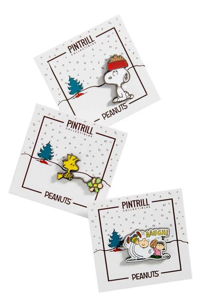 Shop Pintrill X Peanuts 3-pack Pins (nordstrom Exclusive) In Multi