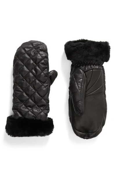 Shop Ugg Quilted Performance Mittens In Black