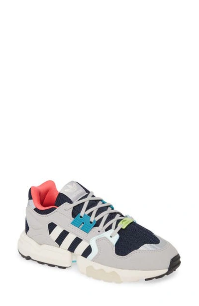 Shop Adidas Originals Zx Torsion Sneaker In Collegiate Navy/ White/ Grey