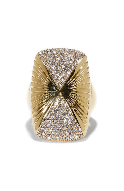 Shop Vince Camuto Large Rectangle Ring In Gold