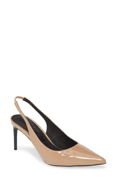 Shop Alias Mae Slingback Pump In Mushroom Patent Leather