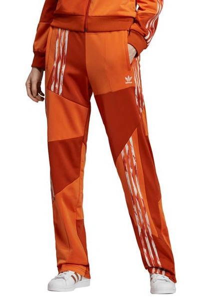 Shop Adidas Originals Danielle Cathari Firebird Recycled Tricot Track Pants In Orange/ Fox Red/ Chalk White