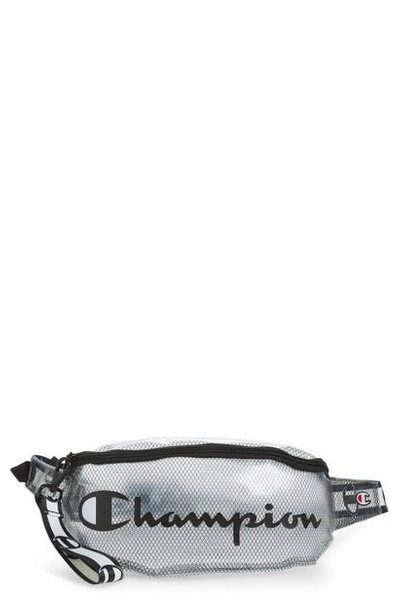 Shop Champion Prime Logo Clear Belt Bag In Black