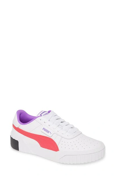 Shop Puma Cali Sneaker In  White/ Rose
