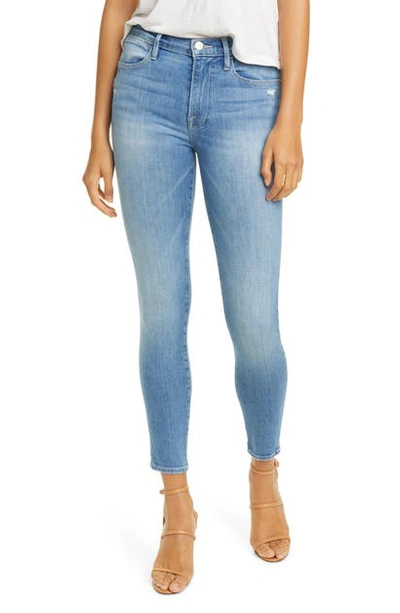Shop Frame Le High Ankle Skinny Jeans In Republic Rips