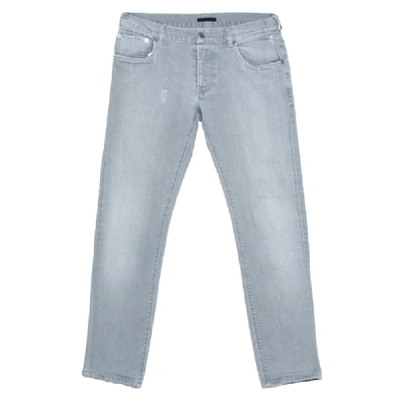 Pre-owned Prada Grey Denim Tapered Fit Jeans M