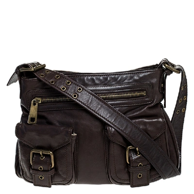 Pre-owned Marc Jacobs Brown Leather Front Pocket Shoulder Bag