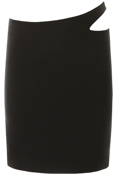 Shop Coperni Cut-out Mini Skirt In Black