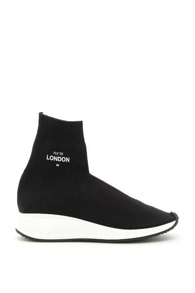Shop Joshua Sanders High-top Sneakers In Black,white