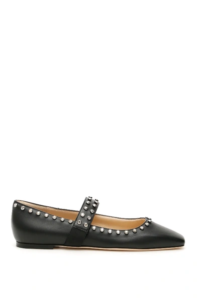 Shop Jimmy Choo Minette Flat Ballerinas In Black