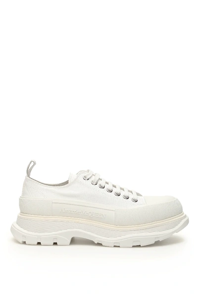 Shop Alexander Mcqueen Tread Sleek Lace-ups In White