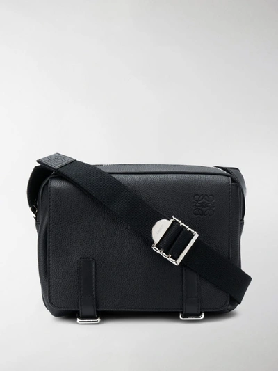 Shop Loewe Xs Military Messenger Bag In Black