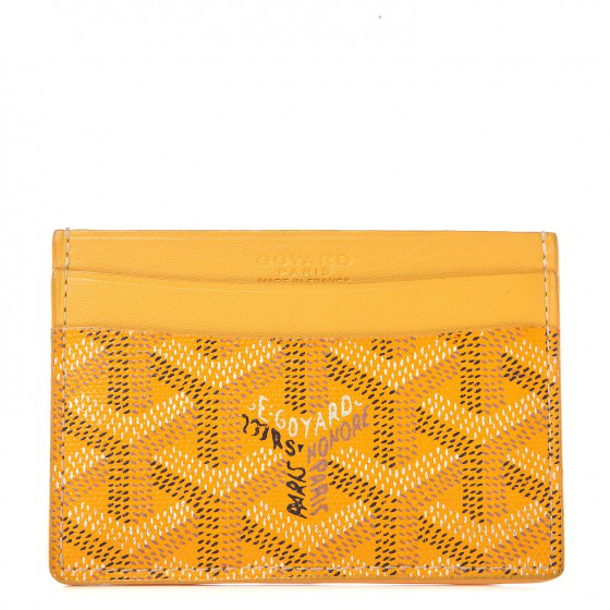 goyard yellow card holder