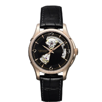 Shop Hamilton Jazzmaster Open Heart Auto In Black