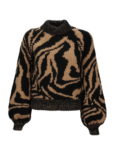 Shop Ganni Brown Sweater