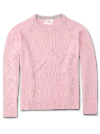 Shop Derek Rose Women's Cashmere Sweater Daphne Pure Cashmere Pink