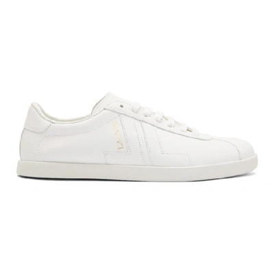 Shop Lanvin White Glen Colorblock Sneakers In 00 White