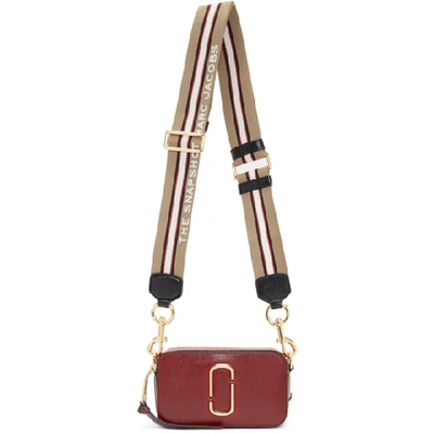 Shop Marc Jacobs Red And Burgundy Small Snapshot Camera Bag In 940 Newcran
