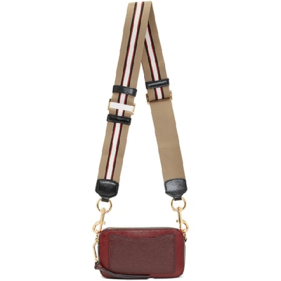 Shop Marc Jacobs Red And Burgundy Small Snapshot Camera Bag In 940 Newcran