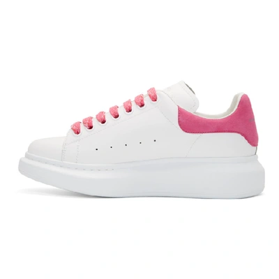 Shop Alexander Mcqueen White And Pink Oversized Sneakers In 9363 Wtfus