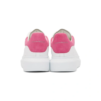 Shop Alexander Mcqueen White And Pink Oversized Sneakers In 9363 Wtfus