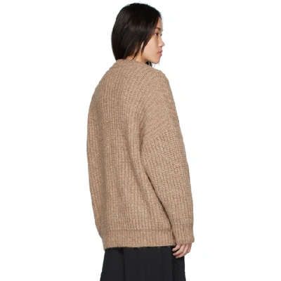 Shop Lauren Manoogian Brown Grandma Cardigan In Natural Cam