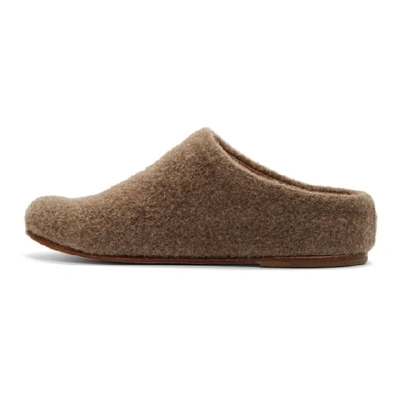 Shop Lauren Manoogian Brown Mono Mules In Mushroom Ms