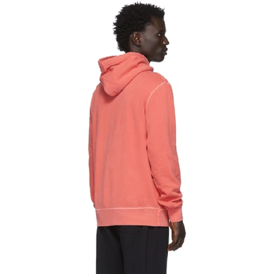 Shop Officine Generale Red Oliver Hoodie In Faded Red