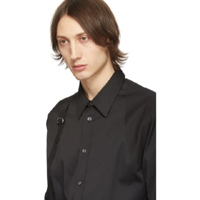 Shop Alexander Mcqueen Black Poplin Buckle Shirt In 1000 Black