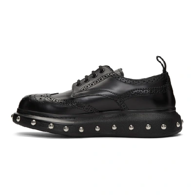 Shop Alexander Mcqueen Black New Liqui Spaz Lace Ups Brogues In 1081 Blkslv