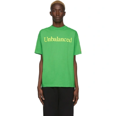 Shop Aries Green New Balance Edition Unbalanced T-shirt