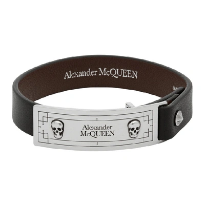 Shop Alexander Mcqueen Black Identity Bracelet In 1000 Blak