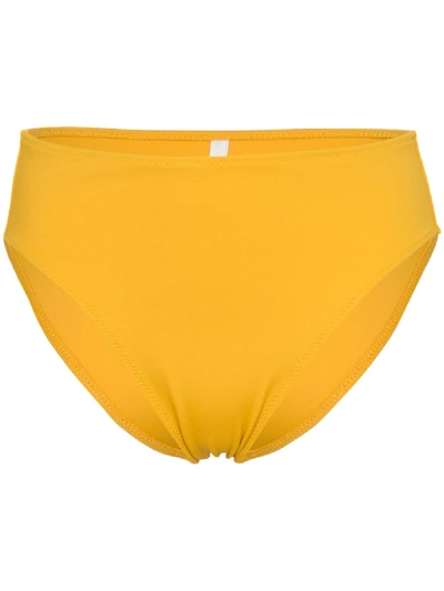Shop Araks Ulla High Waist Bikini Bottoms In Yellow