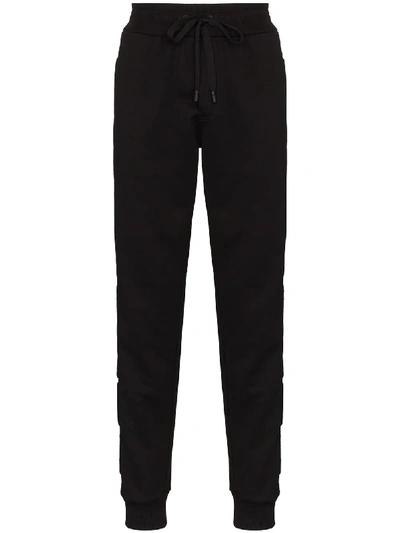 Shop Dolce & Gabbana Logo Embroidered Sweatpants In Black