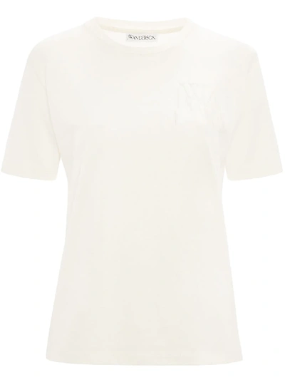 Shop Jw Anderson Jwa Embroidery T-shirt In White