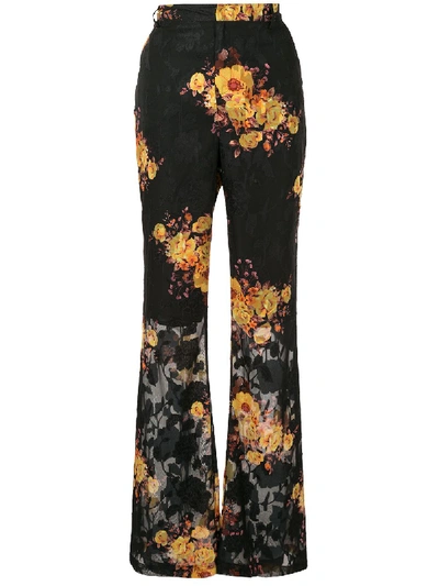 花卉高腰裤