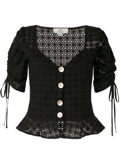 Shop We Are Kindred Vienna Crochet Blouse In Black